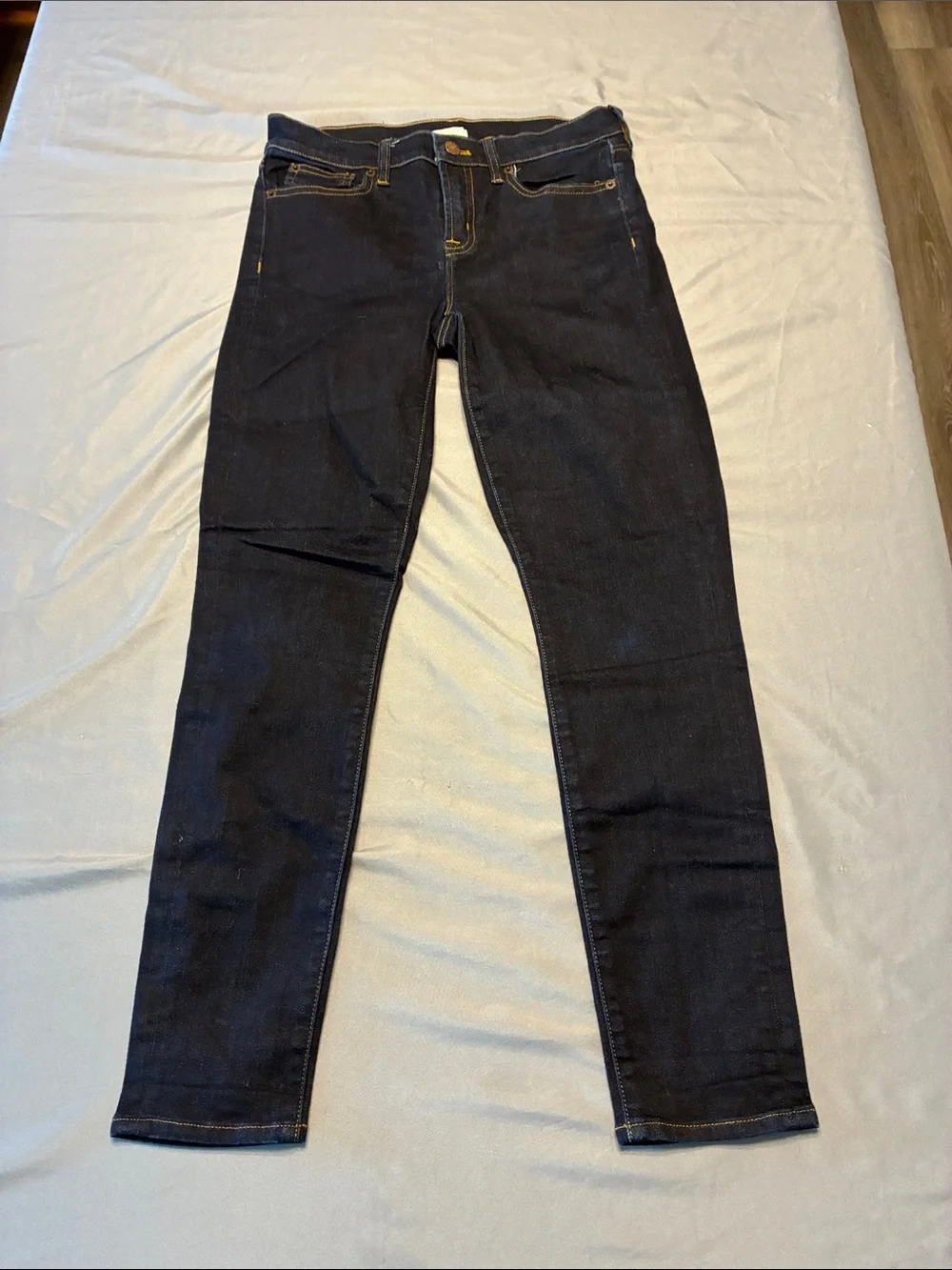 J. Crew Indigo Skinny Jeans with Contrast Stitching